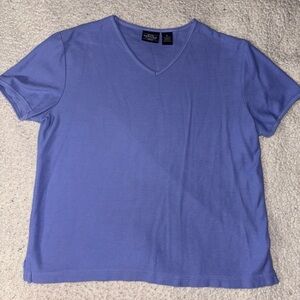 Sonoma Women's Blue V-Neck Short Sleeve Tee